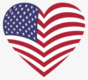 Svg Heart American Flag - American Flag Heart Png