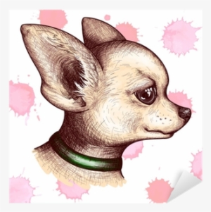 Watercolor Portrait Head Chihuahua Dog Puppy Pet Animal - Sketched Dog Heads