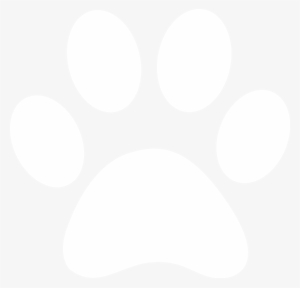Paw Print Vector Art - White Transparent Paw Print