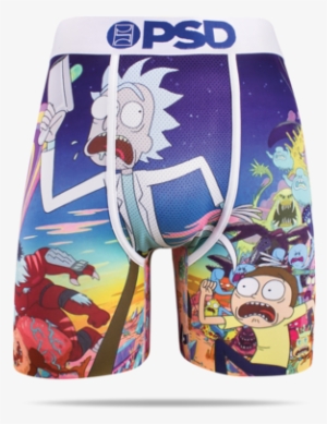 Official Rick And Morty Mashup Men's Boxer Briefs - Psd Rick And Morty