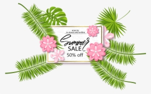 Pine Branches Watercolor Png Vector - Vector Coconut Leaves