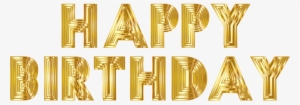 Png - Transparent Background Gold Happy Birthday