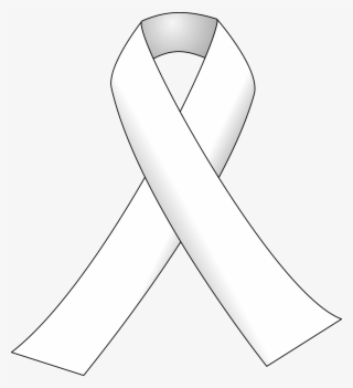 White Ribbon 3 Clip Art At Clker - Aids Ribbon Whit Png