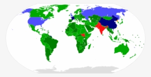 The Making Of A Non-proliferation Law - Red And Blue Map Of The World
