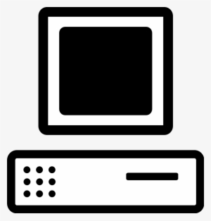 Black And White Cartoon Computer Monitoring And Clipping - Computer Clipart Black