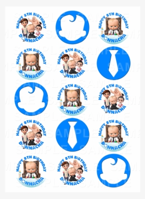 Boss Baby Cupcake Toppers