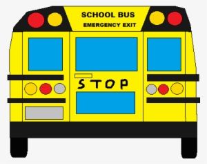 School Bus Back Side Trans - Back Of A Bus Png