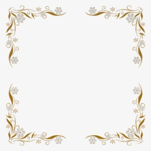 Golden Floral Corners Frame 2 By Paw Prints Designs - Silver And Gold Border