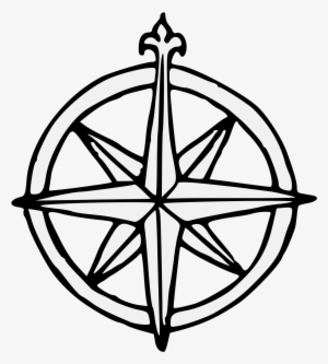 Compass Rose - Line Art - 1218x1349 PNG Download - PNGkit