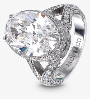 Oval Cut Diamond Solitaire Engagement Ring - Jacob And Co Diamond Ring