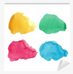 Bright Watercolor Elements For Design Wall Mural • - Stock Photography