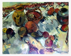 Pots And Fruit Still Life Painting By South African - Borough Of Elmbridge