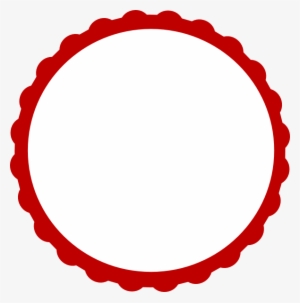 Red - Transparent Scalloped Circle Vector