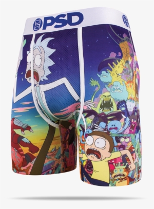 Official Rick And Morty Mashup Men's Boxer Briefs - Psd Rick And Morty