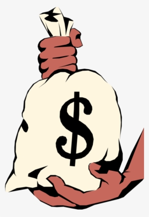 Hands Hold Money Bag - Wealth Clip Art