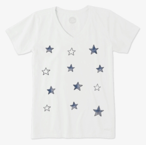 Women's Tossed Stars Crusher - 歌舞 伎 T シャツ