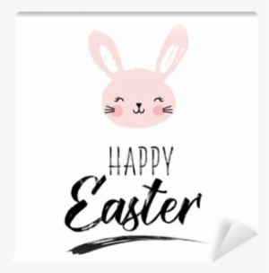 Happy Easter Greeting Card, Poster, With Cute, Sweet - Domestic Rabbit