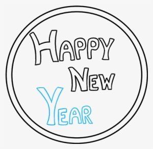 How To Draw Happy New Year - Circle