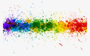 Transparent Rainbow Splash Line Background - Transparent Color Splash Png