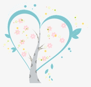 En Forma De Corazon De La Luz Azul De La Flor Del Arbol - Portable Network Graphics