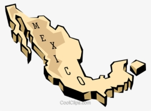 Mexico Map Royalty Free Vector Clip Art Illustration - Mexico Clip Art