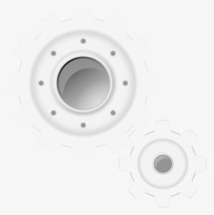 Gears Clipart Transparent - フリー 素材 歯車 白