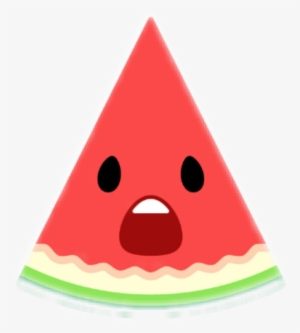Watermelon Fruit Food Cute Emoji Emoticon Shock Shocked - Watermelon