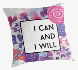 Watercolor Flowers Inspirational Success Quote