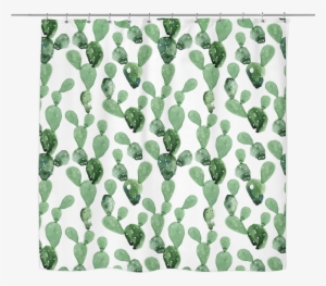 Watercolour Cactus Shower Curtain - Cactus Backgrounds