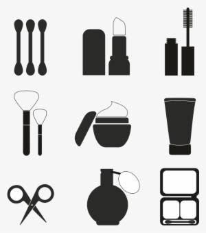 Salon, Make Up, Makeup, Make-up, Lips, Lipstick, Hair - Desenho Maquiagem Preto E Branco