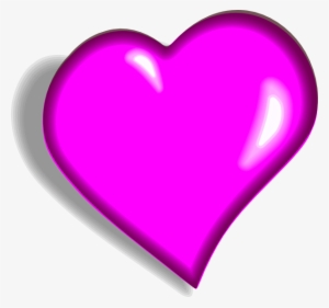 Png Royalty Free Handprint Heart Clipart - Hot Pink Heart Png