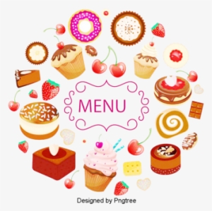 Cartoon Donut Dessert Cake, Desserts, Pastries, Ice - Logo Recette De Cuisine