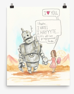 Varick Gallery 'i Hate' Giclee Watercolor Painting