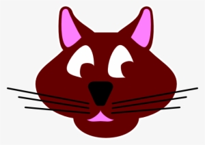 Brown Cartoon Cat Face Svg Clip Arts 600 X 424 Px