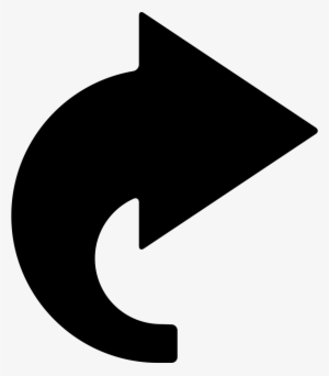 Curved Right Black Arrow - Curved Black Directional Arrows