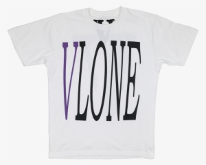 Staple T-shirt - White And Purple Vlone Shirt