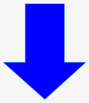 Clipart - Transparent Blue Arrow Down