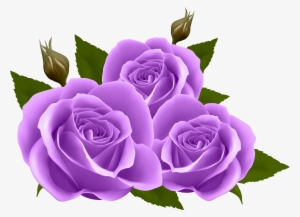 Purple Rose Clip Art At Clker - Purple Roses Png