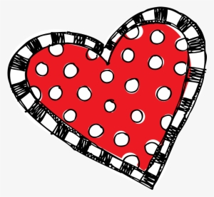 Red Polka Dot And Striped <3 - Melonheadz Heart