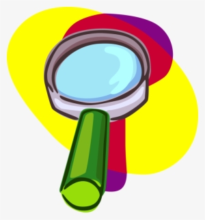 Vector Illustration Of Magnification Through Convex - Circle