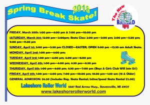 Sorry No Coupons Accepted During Spring Break Skate