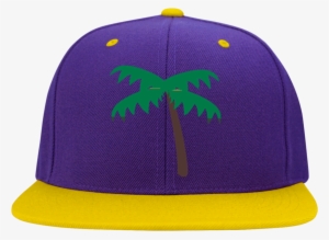Palm Tree Emoji Stc19 Sport Tek Flat Bill High Profile - Badass Gold Queen Flat Bill High-profile Snapback Hat