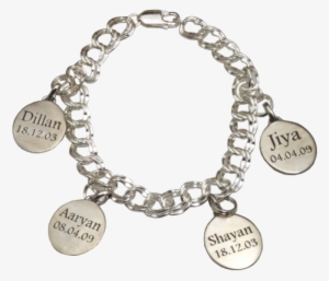 Description - Baby Handprint Petite Oval Charm Bracelet