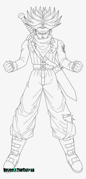 28 Collection Of Trunks Ssj Rage Drawing - Trunks Ssj Rage Black And White