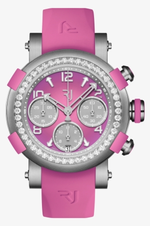 Rj Watches Arraw Chonograph 42mm Titanium Pink Diamonds