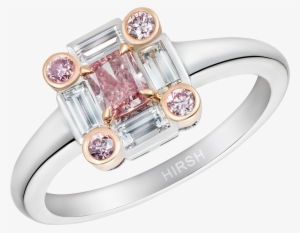 Ice Ring Set With Pink Diamonds - Ring