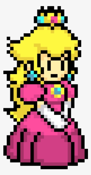Peach, Mario, Luigi And Toad - Pixel Art Mario Peach