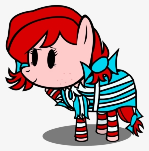 Yoshigreenwater, Crossover, Paper Mario, Paper Pony, - Transparent Background Wendys Logo