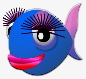 Eyelash Clipart Big - Cute Cartoon Fish Png