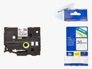 Brother P Touch Tapes, 36 Mm, Black On Clear Tape - Páska Do Tiskárny Štítků Brother, Tze161, 36 Mm, Černý